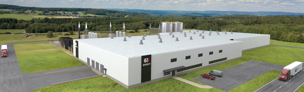 Render of 6K Energy's PlusCAM facility
